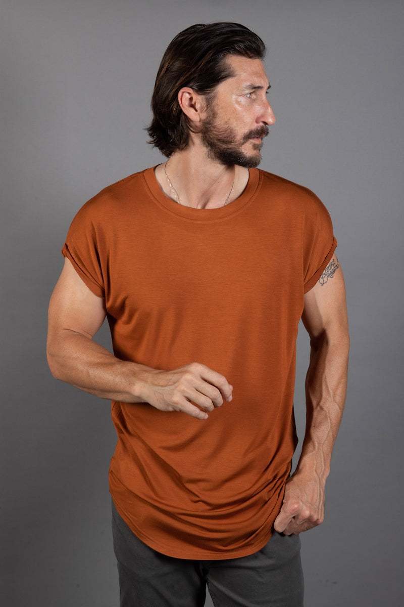 Men's Modal Curved Bottom Crew Tee