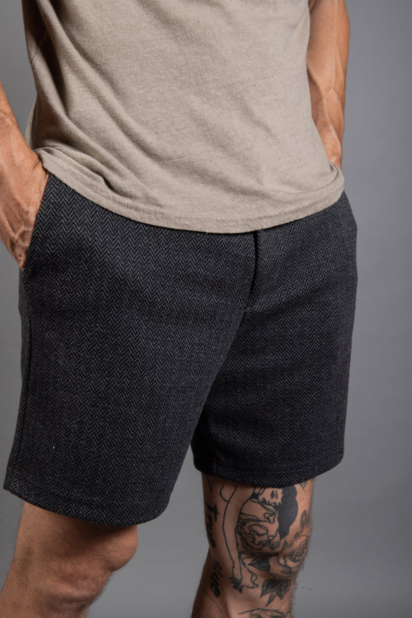 Spencer Herringbone Snap Short