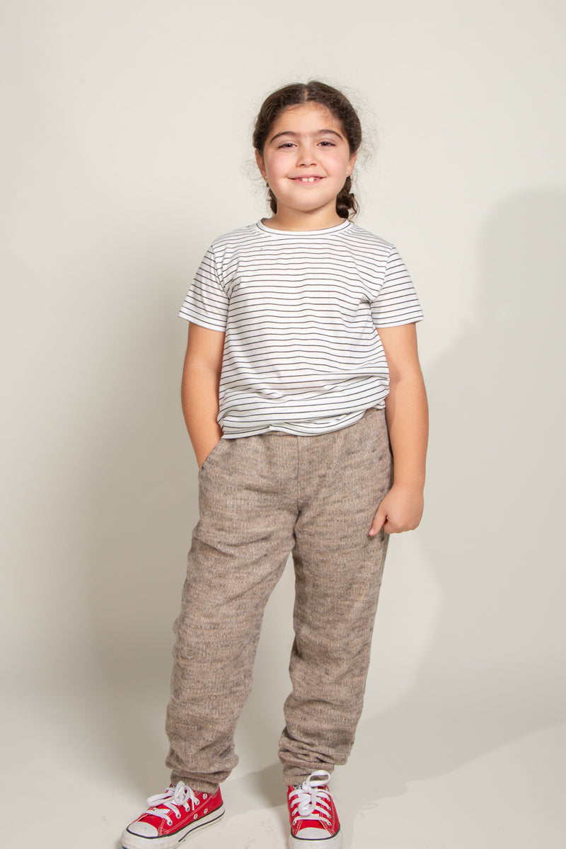Girl's Soft Knit Jogger — Camel
