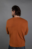 Men's Linen Blend Crew Neck Long Sleeve — Mika Jaymes (view 8)