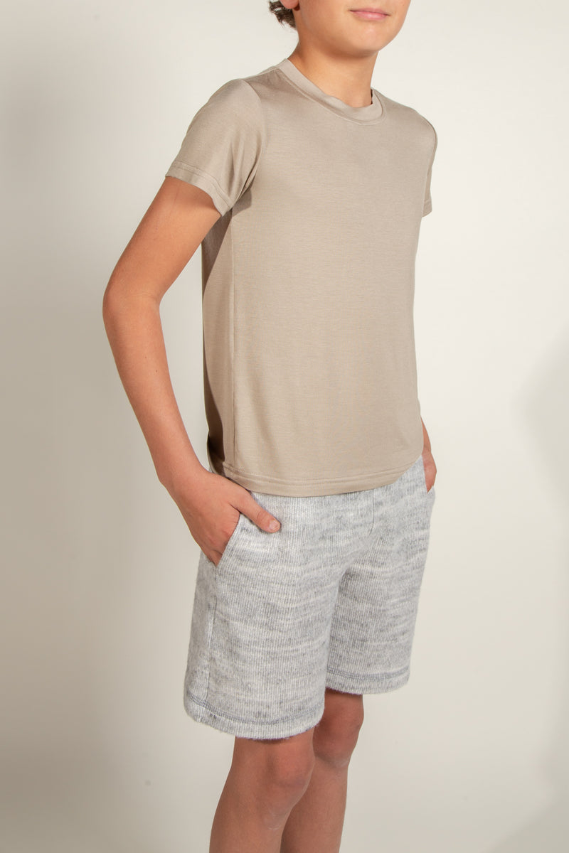 Boy's Modal Tee — Silver Mink