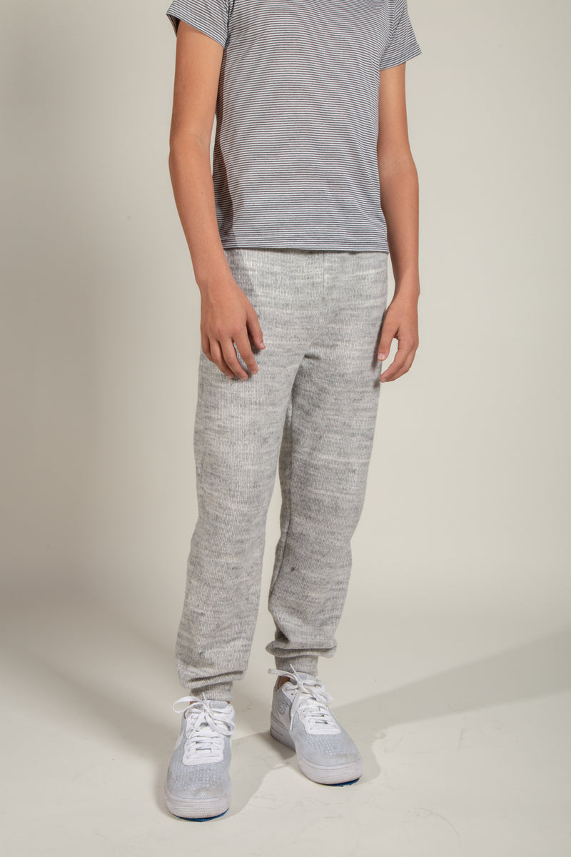 Boy's Soft Knit Jogger — Heather Grey