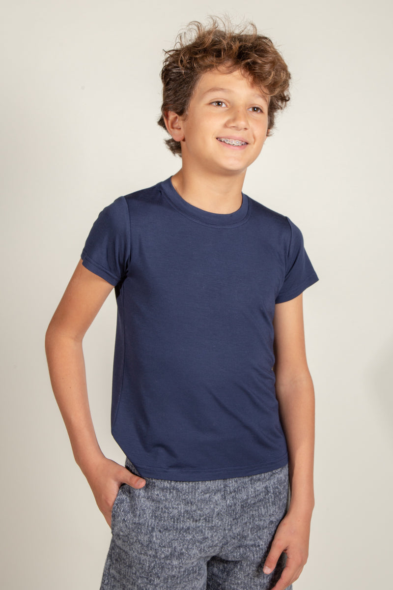 Boy's Modal Tee — Navy