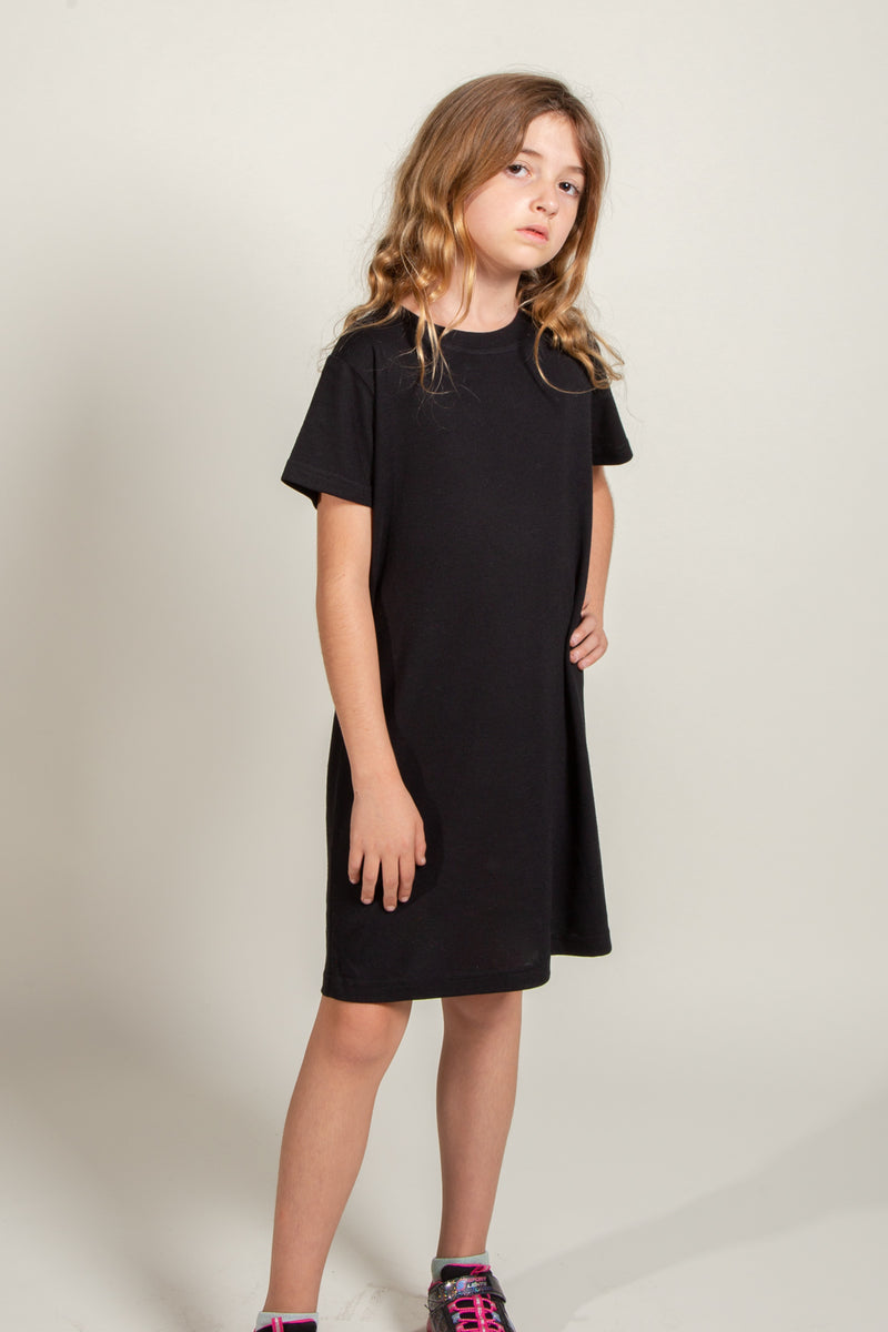 Girl's Tri-Blend Dress — Black