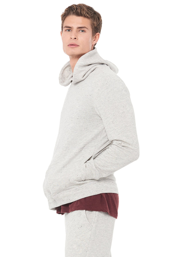 MEN'S LIGHT HEATHER GREY PULLOVER HOODIE