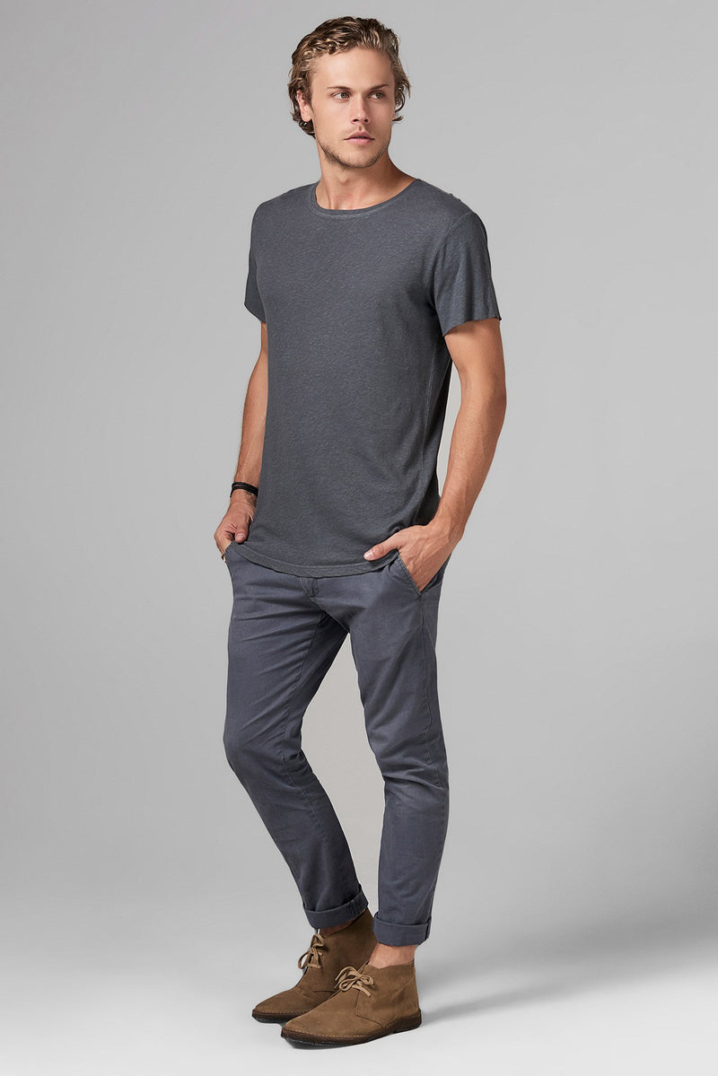 Men's Linen Blend Crew Neck Tee