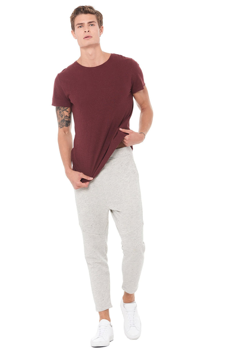 Men's Linen Blend Crew Neck Tee