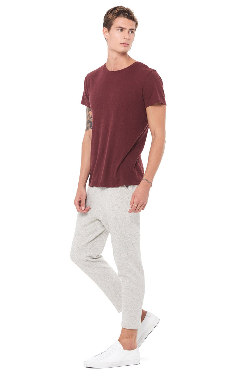 Men's Linen Blend Crew Neck Tee