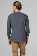 Men's Linen Blend Crew Neck Long Sleeve - view 14