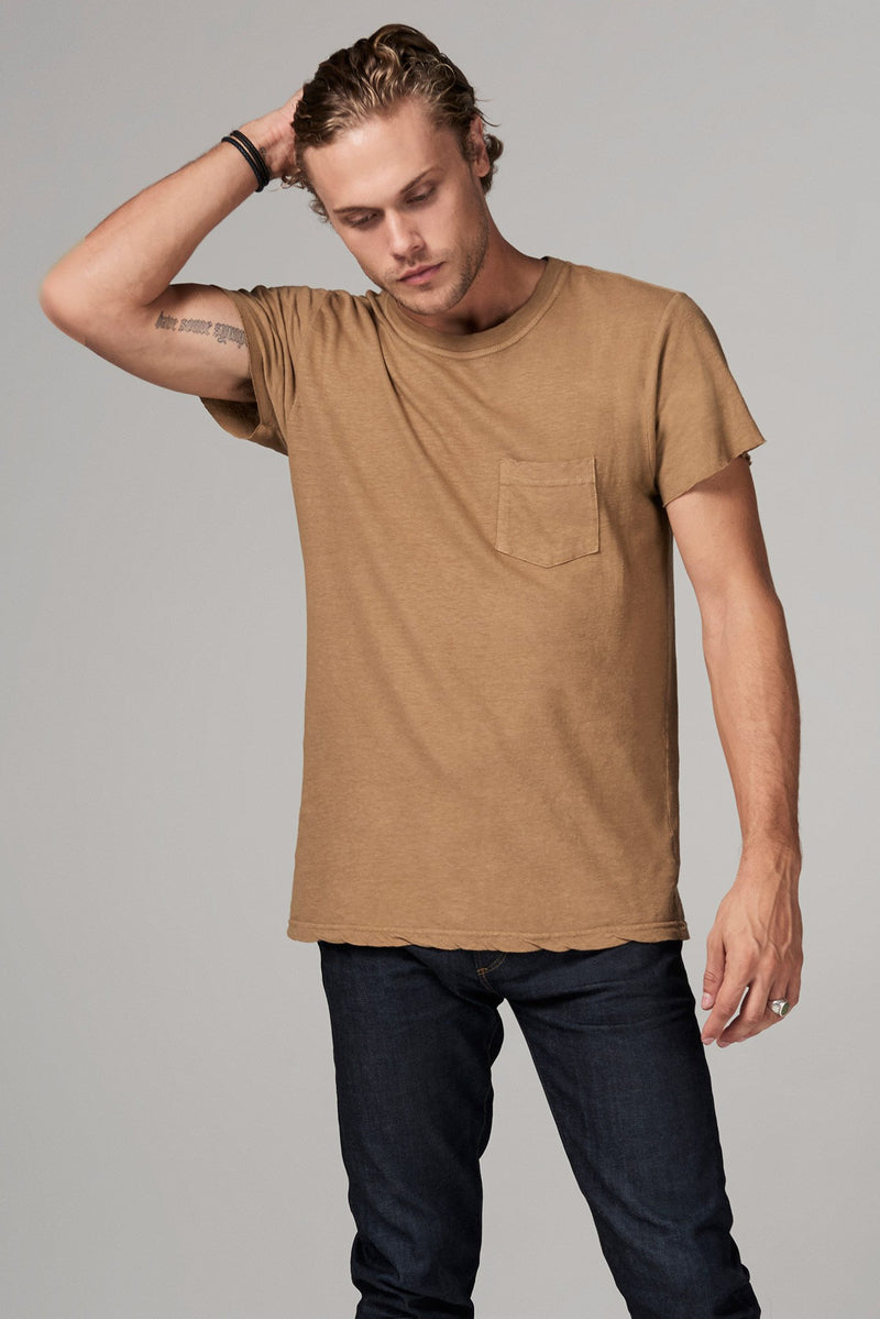 Men's Linen Blend Pocket Tee