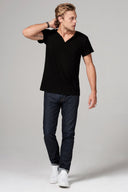 Men's Linen Blend Cross V-Neck Tee - view 9