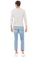 Men's Novelty Texture Long Sleeve Pullover - view 18
