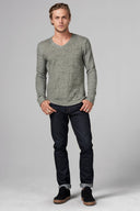 Men's Soft Knit Melange V-Neck Sweater - view 13