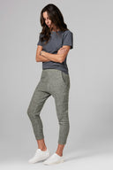Women's Melange Knit Jogger Pant - Army