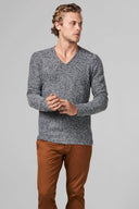 Men's Soft Knit Melange V-Neck Sweater - view 6