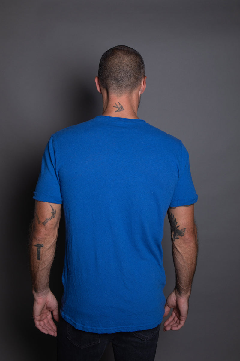 Men's Cotton Linen V-Neck Tee