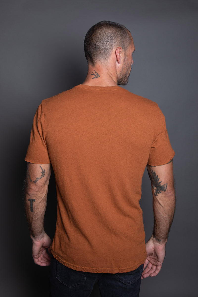 Men's Warren Wide Pocket Cotton Linen V-Neck Tee