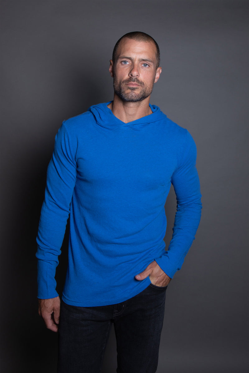 Men's Linen Blend Long Sleeve Hoodie