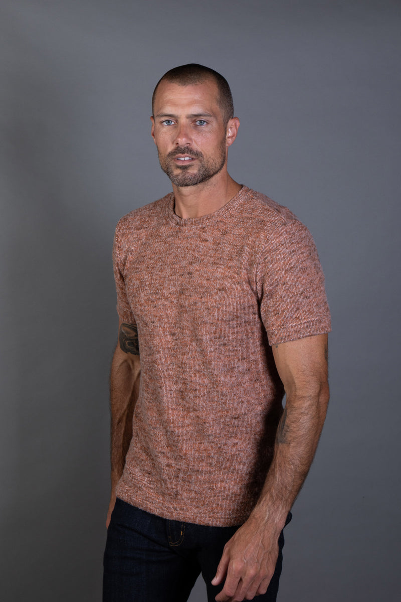 Men's Soft Knit Melange Short Sleeve Crew Tee