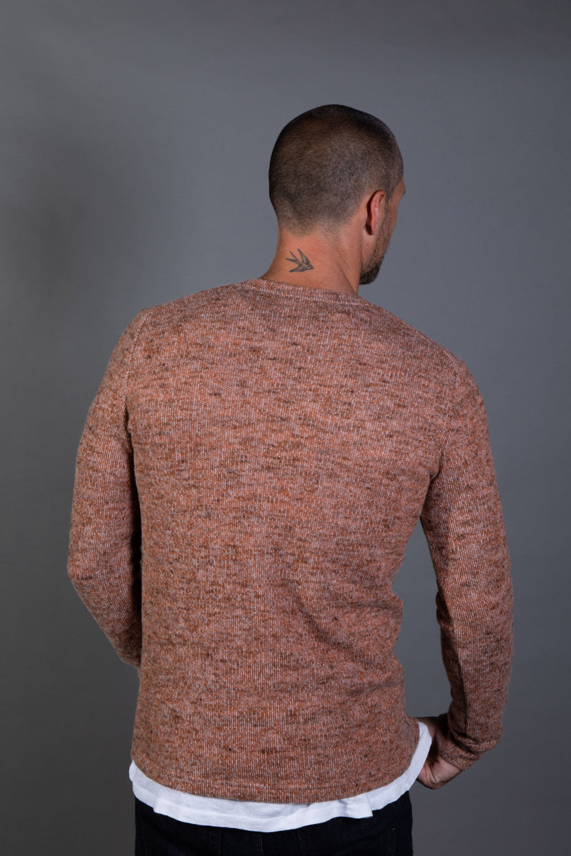 Men's Soft Knit Melange V-Neck Sweater