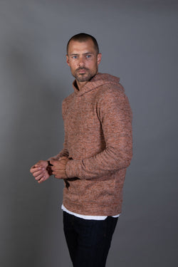 Men's Soft Knit Melange Pullover Hoodie