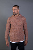 Men's Soft Knit Melange Pullover Hoodie — Mika Jaymes (view 12)