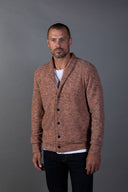 Men's Soft Knit Melange Zip Front Hoodie — Mika Jaymes (view 2)