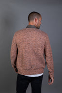 Men's Soft Knit Melange Bomber Jacket — Mika Jaymes (view 6)