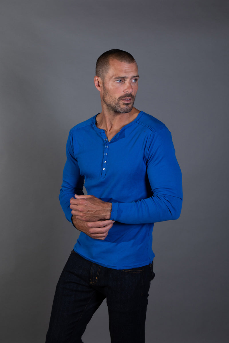 Men's Long Sleeve Henley