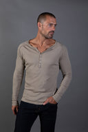 Men's Long Sleeve Henley — Mika Jaymes (view 9)