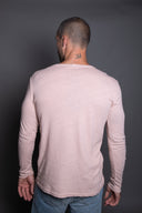 Men's Linen Blend Crew Neck Long Sleeve - view 8