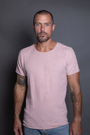 Men's Cotton Linen Patch Sleeve Tee - view 3