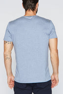 Men's Crew Neck Stripe Tee - Blue / White - view 3