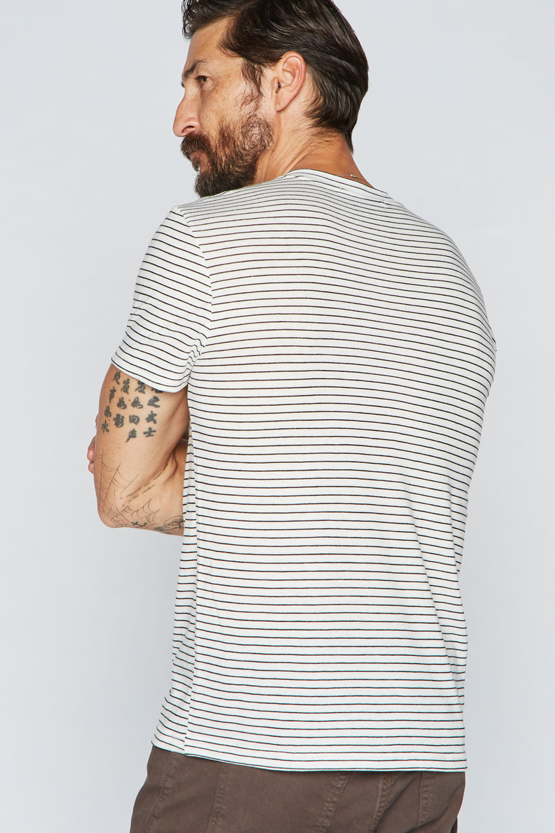 Men's V-Pocket Stripe Tee