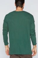 Men's Linen Blend Crew Neck Long Sleeve - view 15
