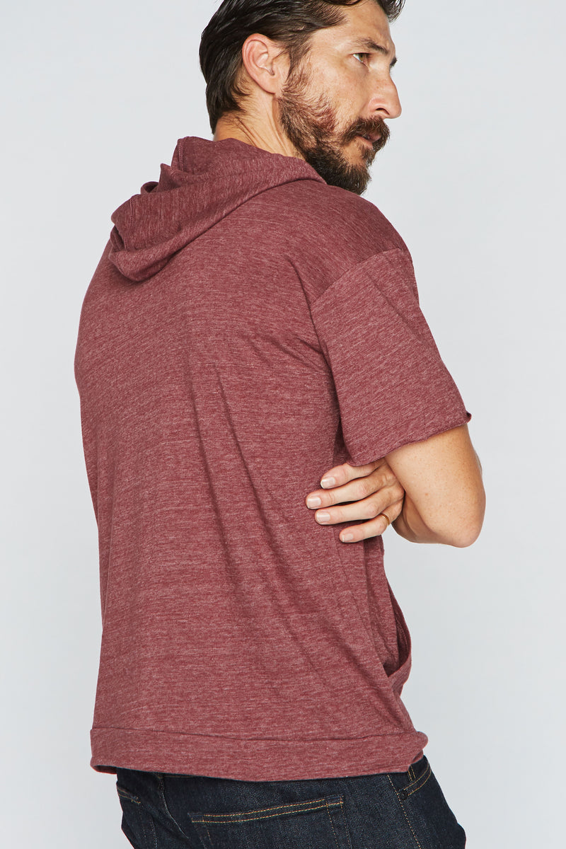 Men's Jersey Tee Kangaroo Pocket Hoodie