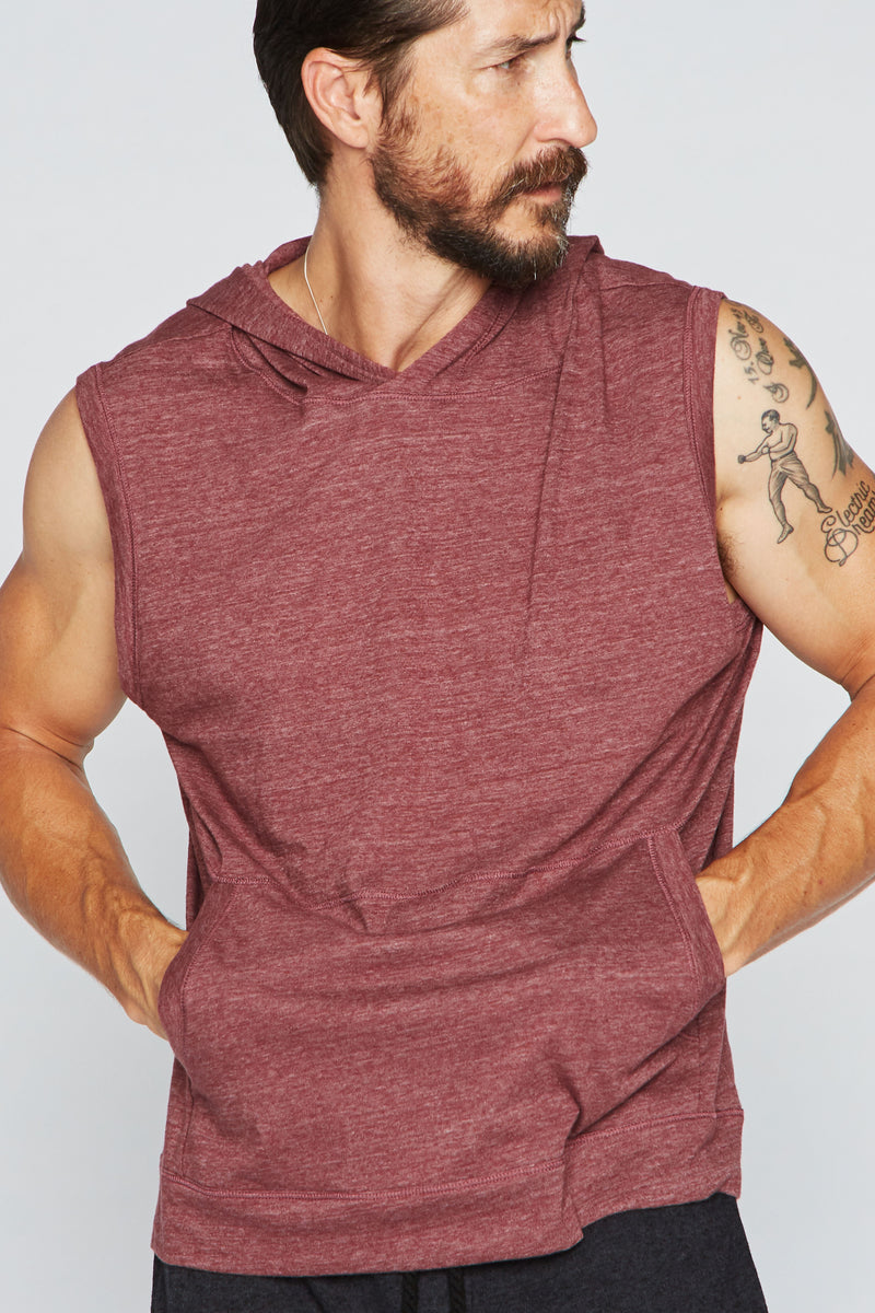 Men's Sleeveless Tri-Blend Hoodie