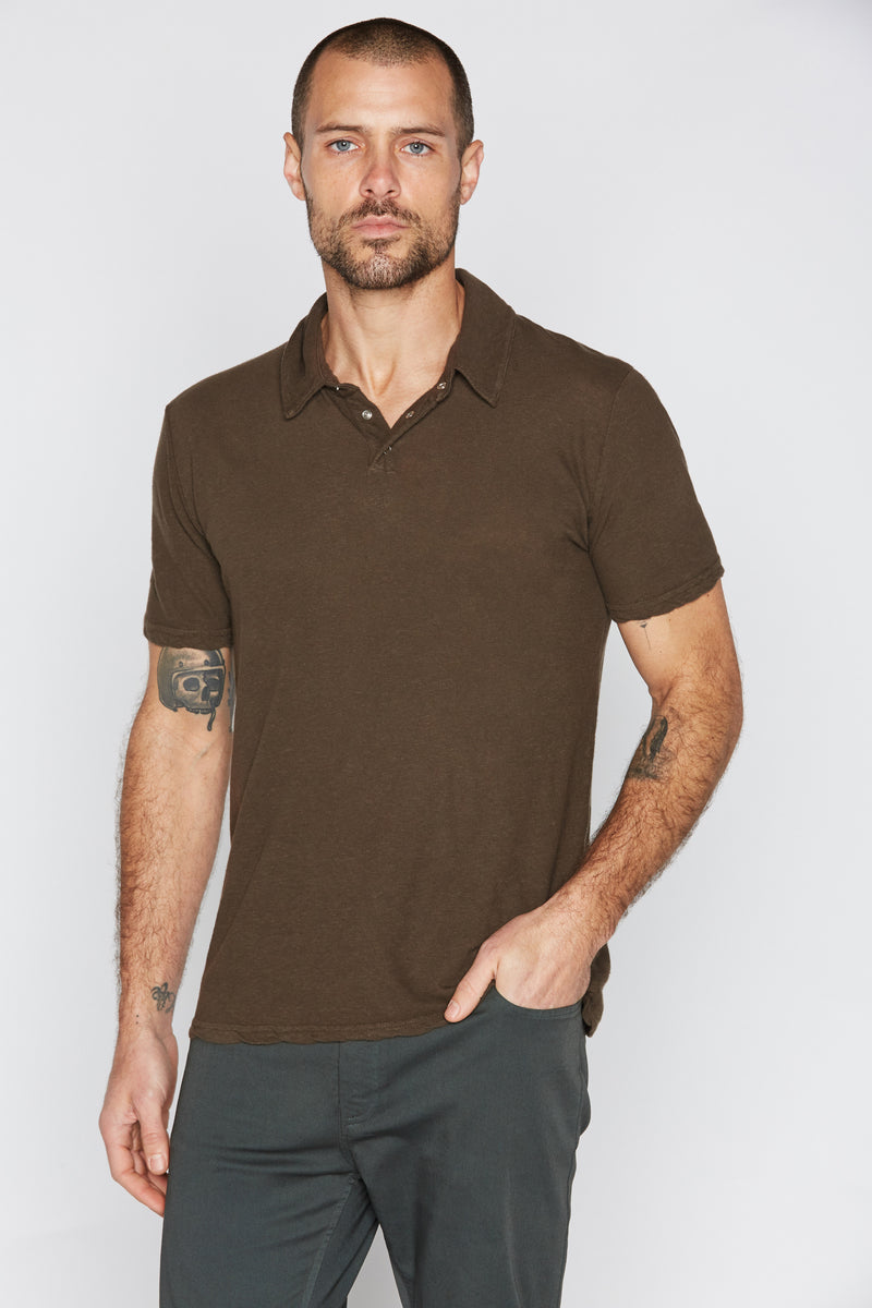 Men's Cotton Linen Polo Shirt