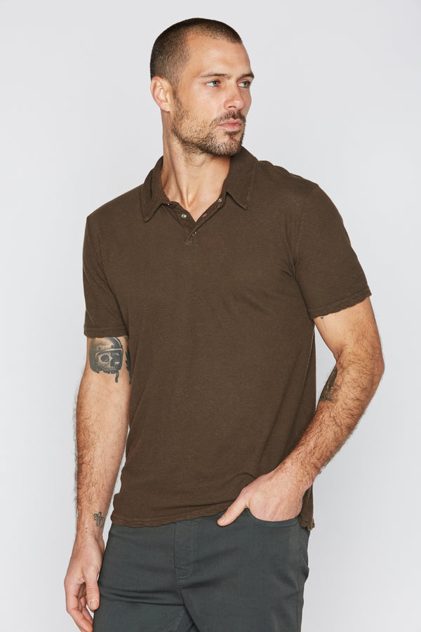 Men's Cotton Linen Polo Shirt