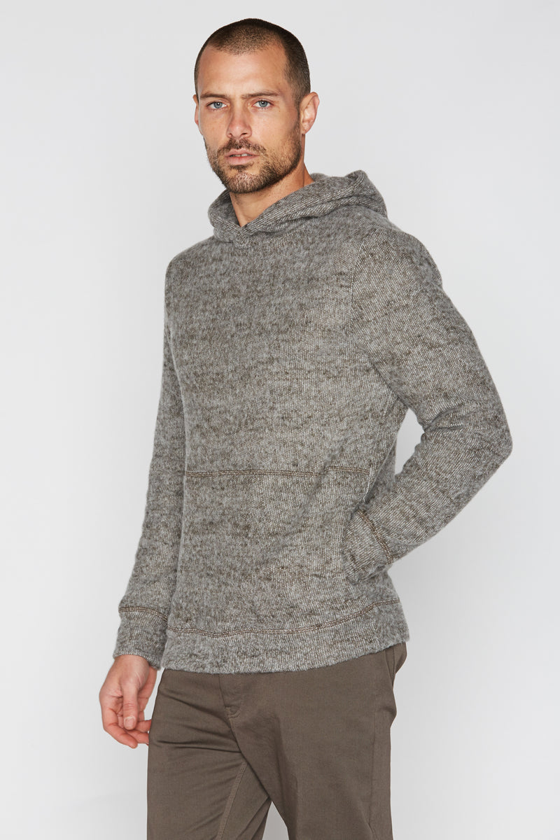 Men's Soft Knit Melange Pullover Hoodie