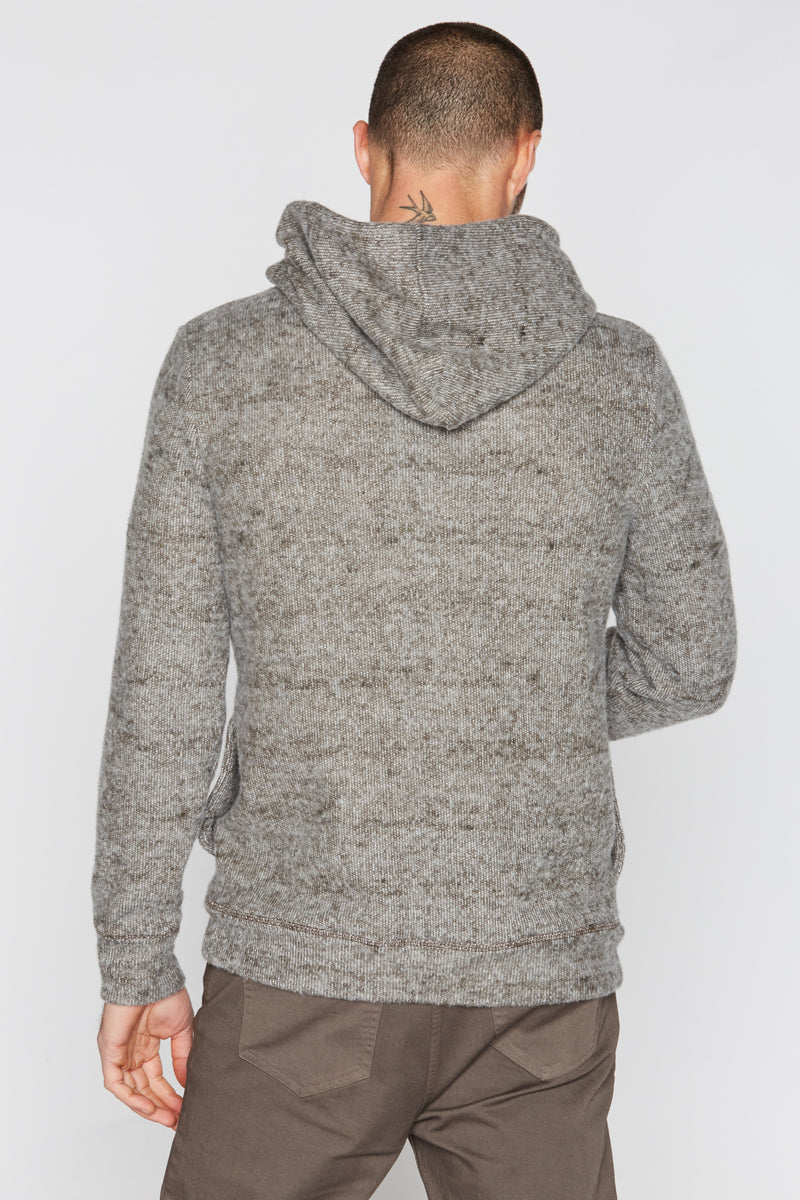 Men's Soft Knit Melange Pullover Hoodie