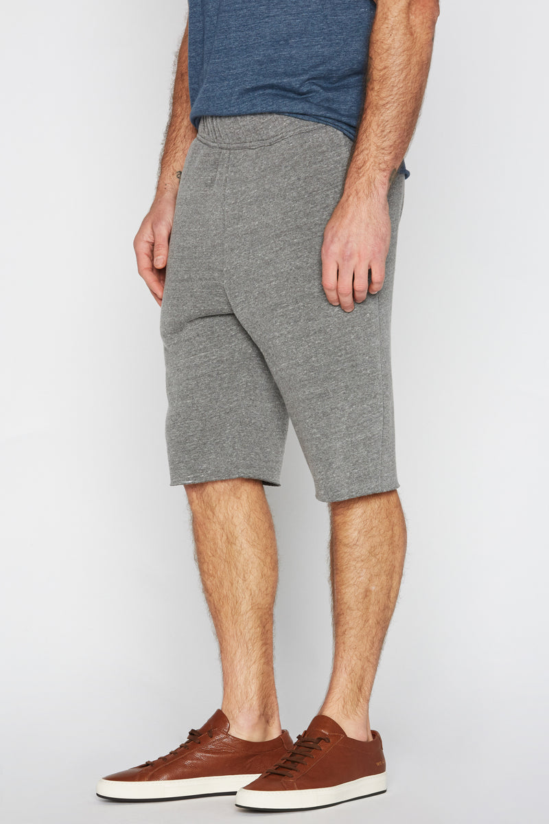 Men's French Terry Cut Off Short — Heather Grey