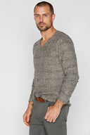 Men's Soft Knit Melange V-Neck Sweater - view 18