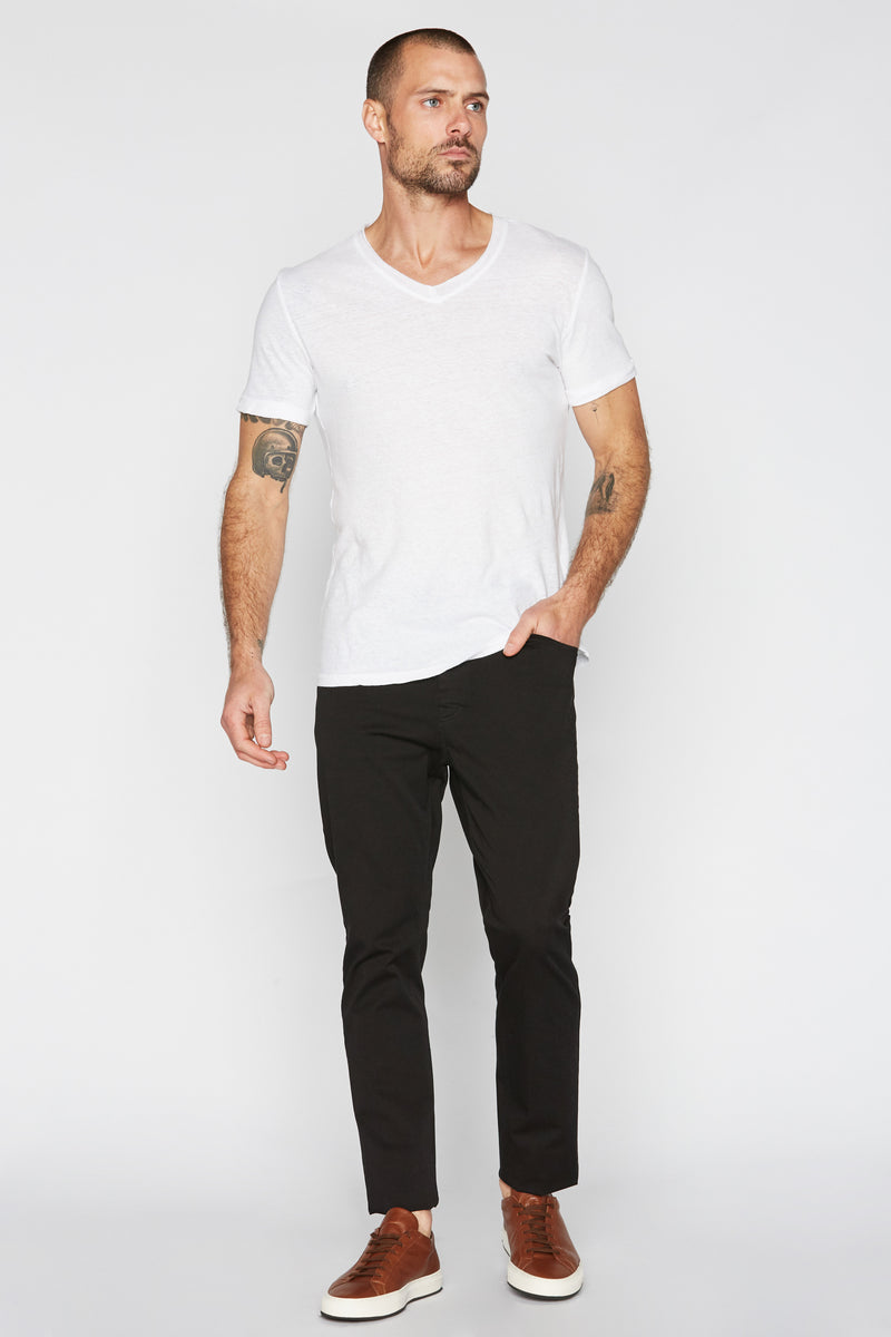 Men's Cotton Linen V-Neck Tee