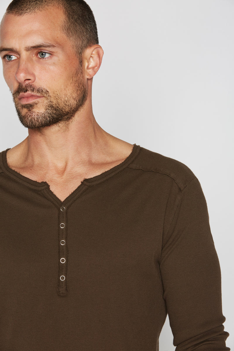 Men's Long Sleeve Henley