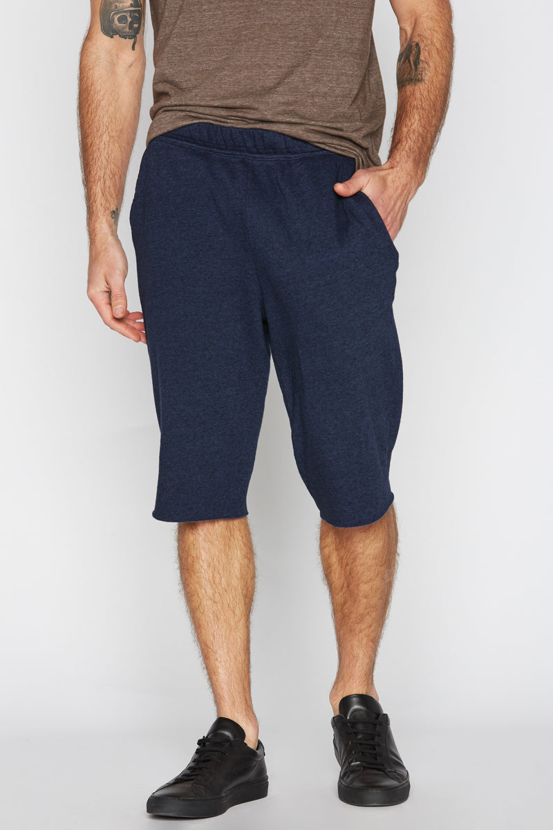 Men's French Terry Cut Off Short — Navy