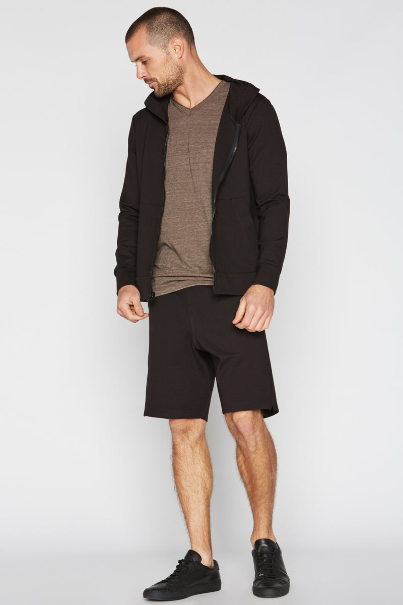 Men's Performance Ponte Short — Black