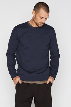 Men's Performance Ponte Top Stitch Crew Neck Sweatshirt