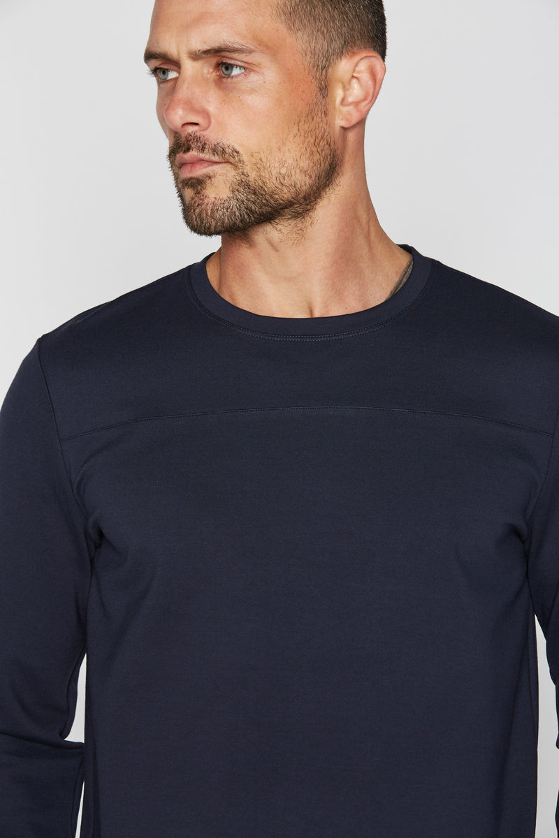 Men's Performance Ponte Top Stitch Crew Neck Sweatshirt