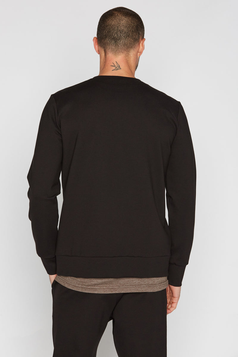 Men's Performance Ponte Top Stitch Crew Neck Sweatshirt